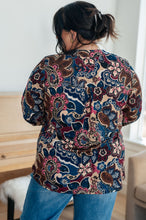 Load image into Gallery viewer, SP24- Little Lovely Blouse in Wine Paisley