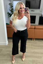 Load image into Gallery viewer, JB Lizzy High Rise Control Top Wide Leg Crop Jeans in Black (Sizes 0-24)