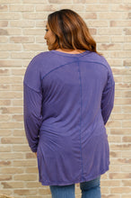 Load image into Gallery viewer, W23 Long Sleeve Knit Top with Pocket in Denim Blue