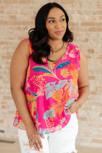 Load image into Gallery viewer, WHITE BIRCH- Love Me Like You Do Floral Sleeveless Blouse