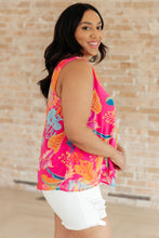 Load image into Gallery viewer, WHITE BIRCH- Love Me Like You Do Floral Sleeveless Blouse