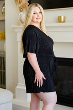 Load image into Gallery viewer, SP24- Lovely Life Plisse Romper in Black