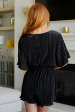 Load image into Gallery viewer, SP24- Lovely Life Plisse Romper in Black