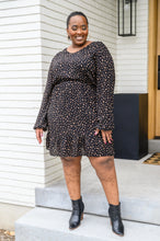 Load image into Gallery viewer, Make Your Happiness Long Sleeve Dress in Black