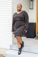 Load image into Gallery viewer, Make Your Happiness Long Sleeve Dress in Black