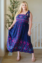 Load image into Gallery viewer, SP24- Midnight Magic Embroidered Maxi Dress