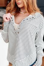 Load image into Gallery viewer, ONE ELEVEN NORTH- Striped Serendipity Pullover