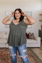 Load image into Gallery viewer, SP24- Never Not Loving V-Neck Cami in Gray Green