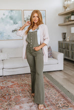 Load image into Gallery viewer, Olivia Control Top Release Hem Overalls in Olive