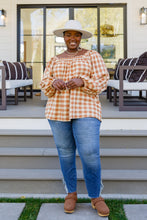 Load image into Gallery viewer, W23 One Fine Afternoon Gingham Plaid Top In Caramel