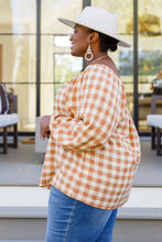 Load image into Gallery viewer, W23 One Fine Afternoon Gingham Plaid Top In Caramel