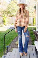 Load image into Gallery viewer, W23 One Fine Afternoon Gingham Plaid Top In Caramel
