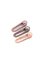 Load image into Gallery viewer, Oval Hair Clips Set of Three In Shades of Brown