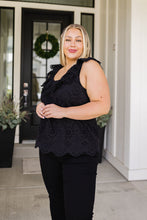 Load image into Gallery viewer, Parisian Stroll Lace Blouse in Black (Reg & Plus)