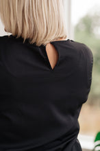 Load image into Gallery viewer, SP24- Peaceful Moments Smocked Sleeve Blouse in Black (Reg & Curvy)