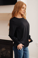 Load image into Gallery viewer, SP24- Peaceful Moments Smocked Sleeve Blouse in Black (Reg & Curvy)