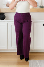 Load image into Gallery viewer, MICA- Petunia High Rise Wide Leg Jeans in Plum