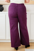 Load image into Gallery viewer, MICA- Petunia High Rise Wide Leg Jeans in Plum