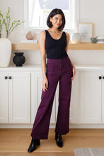 Load image into Gallery viewer, MICA- Petunia High Rise Wide Leg Jeans in Plum