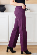 Load image into Gallery viewer, MICA- Petunia High Rise Wide Leg Jeans in Plum