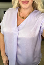 Load image into Gallery viewer, ANDREE BY UNIT- Pleat Front V-Neck Top in Lavender