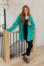 Load image into Gallery viewer, Pinky Swear Checkered Open Front Cardigan (Reg & Curvy)