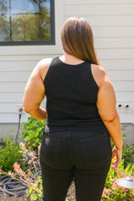 Load image into Gallery viewer, SP24- Previous Engagement Halter Neck Sweater Tank in Black