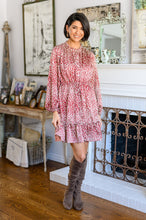 Load image into Gallery viewer, W23 Rayven Animal Print Dress in Burgundy