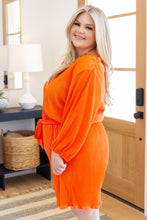 Load image into Gallery viewer, WHITE BIRCH- Roll With me Romper in Tangerine