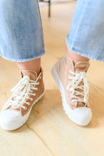 Load image into Gallery viewer, Corkys- Run Me Down Velvet High Tops in Tan