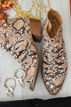 Load image into Gallery viewer, SP24- Sadie Ankle Boots In Snakeskin