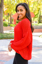 Load image into Gallery viewer, Seasonal Shift Long Sleeve Knit Sweater In Red