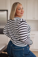 Load image into Gallery viewer, Self Improvement V-Neck Striped Sweater (Reg & Curvy)