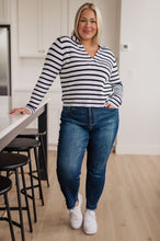 Load image into Gallery viewer, Self Improvement V-Neck Striped Sweater (Reg & Curvy)