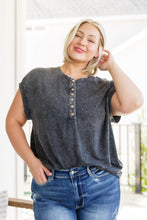 Load image into Gallery viewer, SP24- She's Alright Mineral Wash Sleeveless Henley (Reg & Curvy)