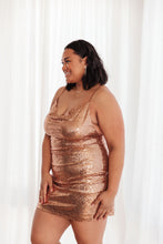 Load image into Gallery viewer, SP24- Shining in Sequins Dress in Gold