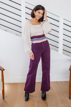 Load image into Gallery viewer, MICA- Petunia High Rise Wide Leg Jeans in Plum