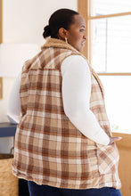 Load image into Gallery viewer, Snug And Stylish Plaid Fur Lined Wide Collar Vest
