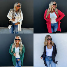 Load image into Gallery viewer, PREORDER: BLAKELY- Winter Reese Ribbed Cardigan in Four Colors