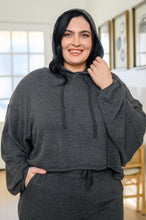 Load image into Gallery viewer, Stay Right Here Soft Knit Hoodie In Charcoal