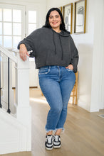 Load image into Gallery viewer, Stay Right Here Soft Knit Hoodie In Charcoal