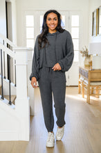 Load image into Gallery viewer, Stay Right Here Soft Knit Hoodie In Charcoal