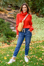 Load image into Gallery viewer, W23 Steady Pace Roll Neck Sweater in Red