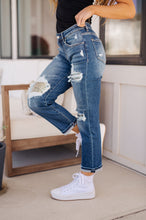 Load image into Gallery viewer, Suki Mid Rise Sequin Patch Tapered Jeans by Risen (Sizes 1 - 3XL)