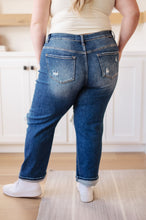 Load image into Gallery viewer, Suki Mid Rise Sequin Patch Tapered Jeans by Risen (Sizes 1 - 3XL)