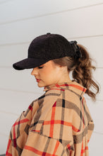 Load image into Gallery viewer, AVE. SHOPS- Lyla Sherpa Ball Cap in Black