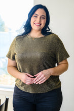 Load image into Gallery viewer, Sweetly Twinkle Short Sleeve Knit Top In Black