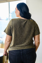 Load image into Gallery viewer, Sweetly Twinkle Short Sleeve Knit Top In Black