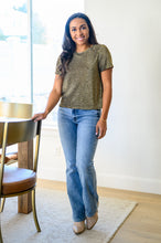 Load image into Gallery viewer, Sweetly Twinkle Short Sleeve Knit Top In Black