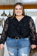 Load image into Gallery viewer, W23 Think of Me Ruffle Long Sleeve Bodysuit in Black